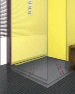ACO Zuhanypadló panel beépített zuhanyfolyókával 80*120