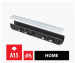Alcaplast AVZ101-R101 Home Kültéri folyóka 100 mm keret nélküli horganyzott Talakú ráccsal