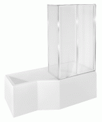 Besco Ambition premium 3 részes kádparaván 130x140cm