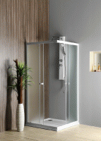 AQUALINE ALAIN szögletes zuhanykabin 800x800 mm, BRICK üveg (BTQ800)