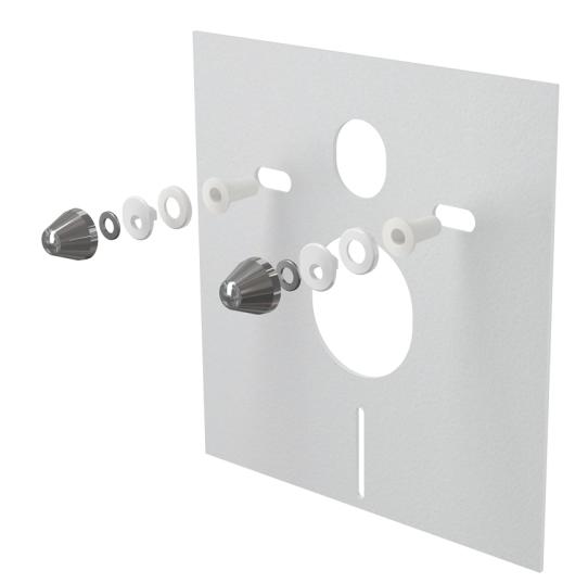 Alcaplast M930CR Hangszigetelő lemez függesztett WC-hez és bidéhez tartozékokkal és fedéllel (króm)