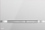 Alcaplast STRIPE-INOX nyomógomb , rozsdamentes-félmatt/fényes
