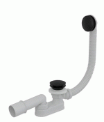 Alcaplast A507BLACK-100 CLICK/CLACK kádszifon készlet, fekete-matt