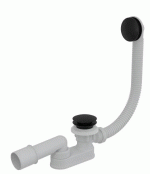 Alcaplast A507BLACK-120 CLICK/CLACK kádszifon készlet, fekete-matt