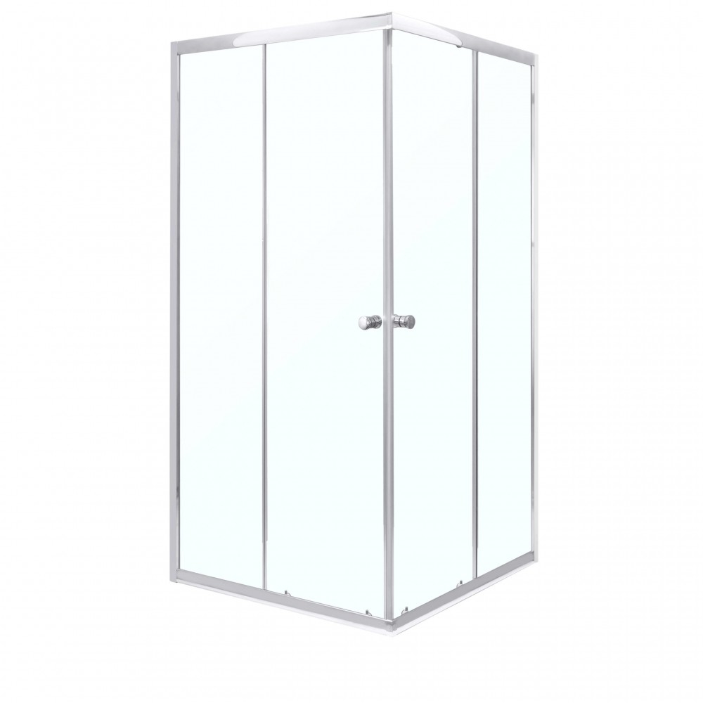 Olga SQ 80x80 cm szögletes zuhanykabin zuhanytálca nélkül - króm profil, víztiszta üveg